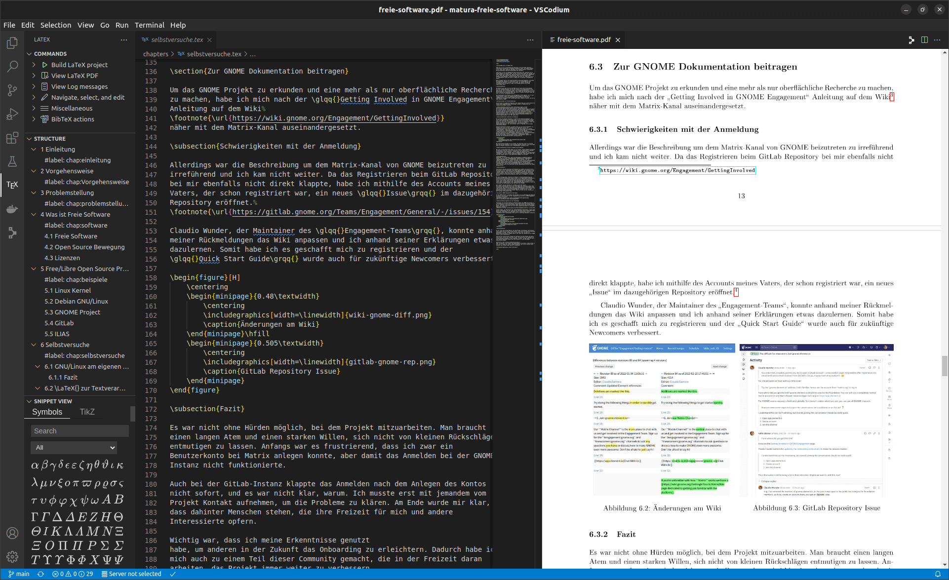 LaTeX-Plugins im VSCodium Texteditor